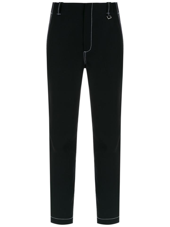 Reinaldo Lourenço Contrasting Straight Trousers - Black