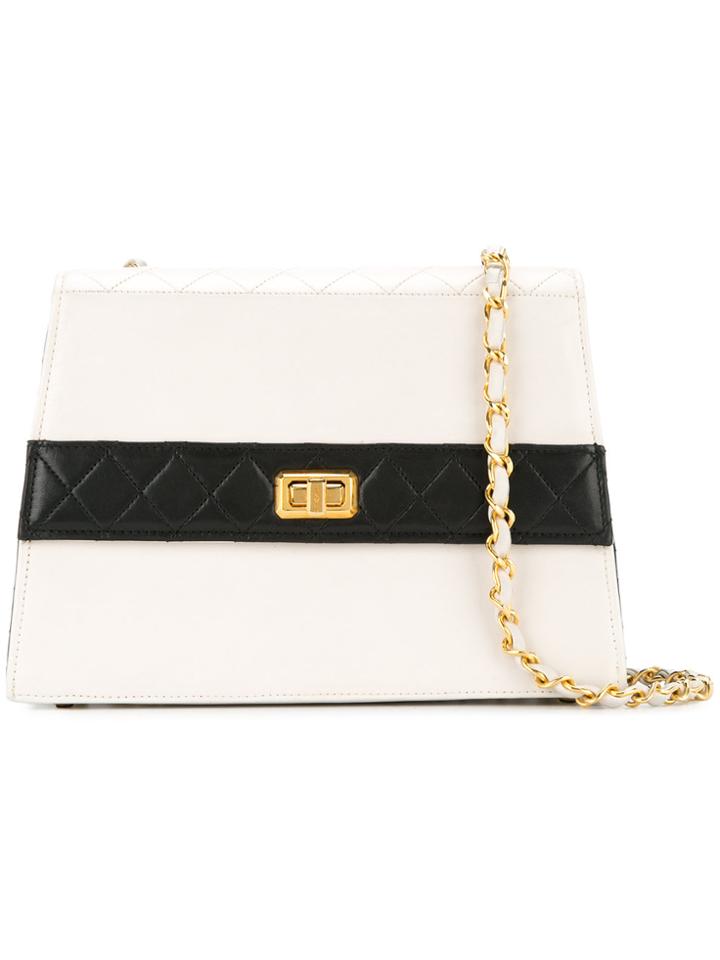 Chanel Vintage Structured Quilted Bag - White