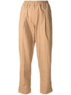Forte Forte Tapered Cropped Trousers - Brown