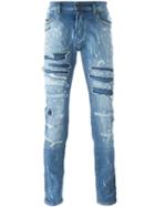 Diesel Distressed Skinny Jeans, Men's, Size: 31/32, Blue, Cotton/polyester/spandex/elastane