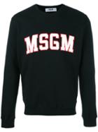 Msgm - Logo Print Sweatshirt - Men - Cotton - Xs, Black, Cotton