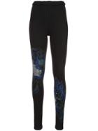 Yohji Yamamoto Embroidered Printed Leggings - Black
