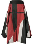 Issey Miyake Printed Napkin Skirt - Red