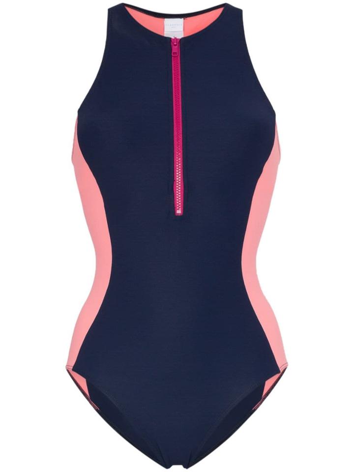 Flagpole Stella Zip Up Swimsuit - Blue