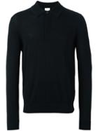 Paul Smith Longsleeved Polo Shirt, Men's, Size: Large, Black, Merino
