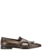 Scarosso Fringed Monk Shoes - Brown