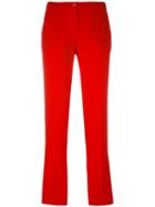 Emporio Armani Slim-fit Trousers, Women's, Size: 46, Red, Viscose