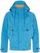 Ten C Blue Front Pocket Hooded Jacket