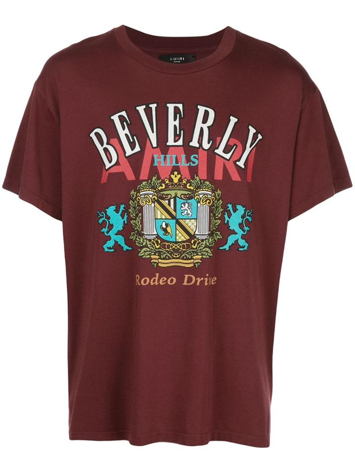 Amiri Beverly Hills Logo Print T-shirt - Red