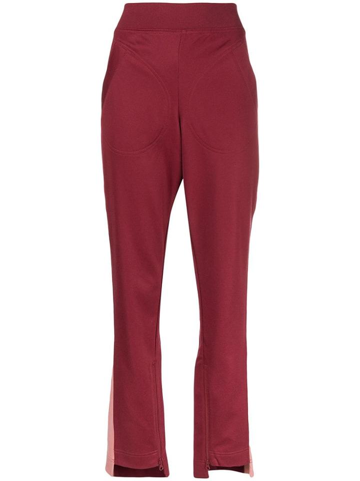Adidas By Stella Mccartney Zipped Cuff Trousers - Red