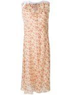 Miu Miu Floral Midi Dress - Neutrals
