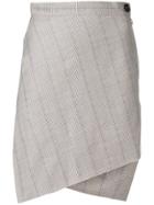Vivienne Westwood Anglomania Asymmetric Check Skirt - Brown