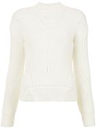 Nk High Neck Knitted Blouse - White