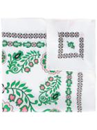 Tory Burch - Floral Border Print Neck Scarf - Women - Silk - One Size, White, Silk