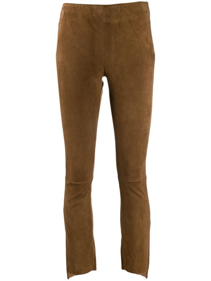 Salvatore Santoro Cropped Skinny Trousers - Brown