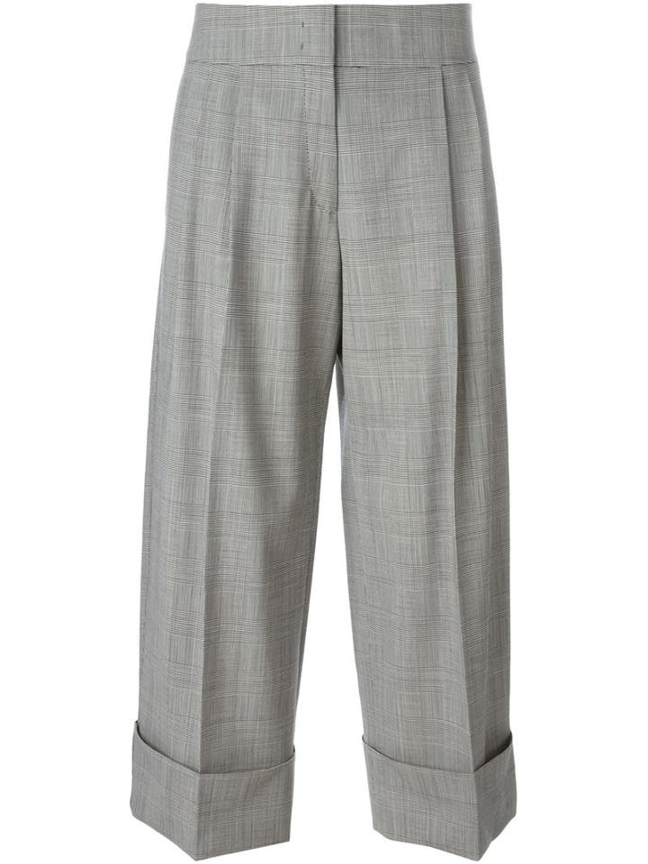 Antonio Marras Checked Wide Leg Cropped Trousers