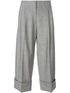 Antonio Marras Checked Wide Leg Cropped Trousers