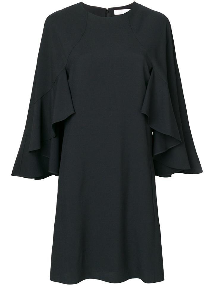 Chloé Ruffle Sleeve Dress - Black