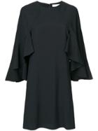 Chloé Ruffle Sleeve Dress - Black