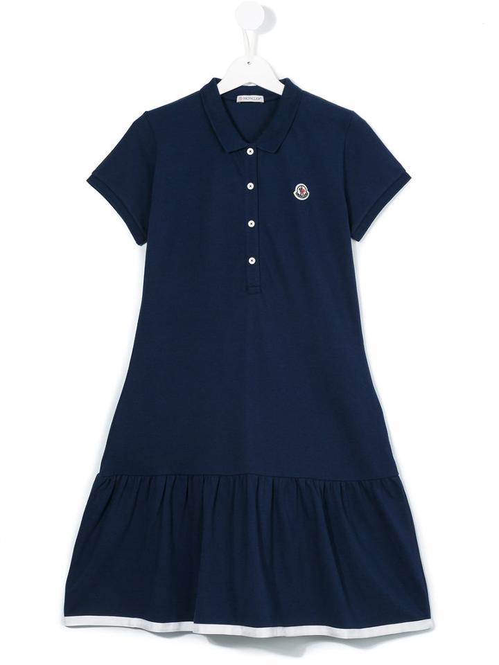 Moncler Kids - Polo Dress - Kids - Cotton/spandex/elastane - 14 Yrs, Blue
