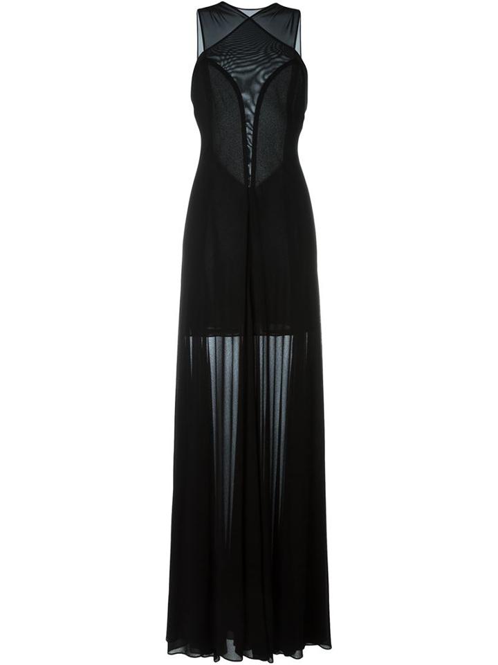 Jay Ahr Sleeveless Gown Dress, Women's, Size: 36, Black, Elastodiene/nylon/viscose/spandex/elastane