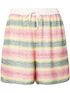 Ashish Beaded Striped Shorts - Multicolour