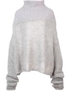 Unravel Project Mesh Knit Sweater - Grey