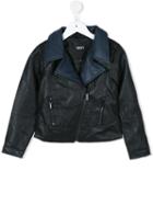 Dkny Kids Biker Jacket, Girl's, Size: 10 Yrs, Black