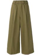 Forte Forte Wide Leg Cropped Trousers - Green