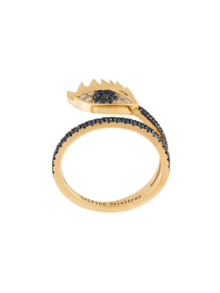 Delfina Delettrez Embellished Eye Ring, Women's, Metallic