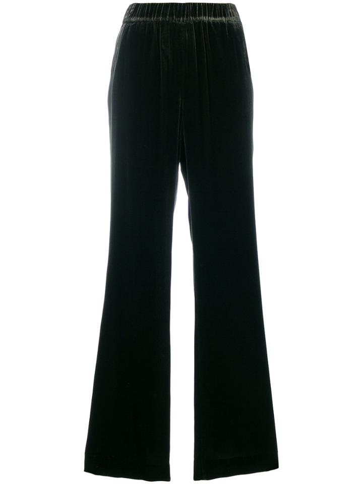 Dorothee Schumacher Velvet Wide Leg Trousers - Green