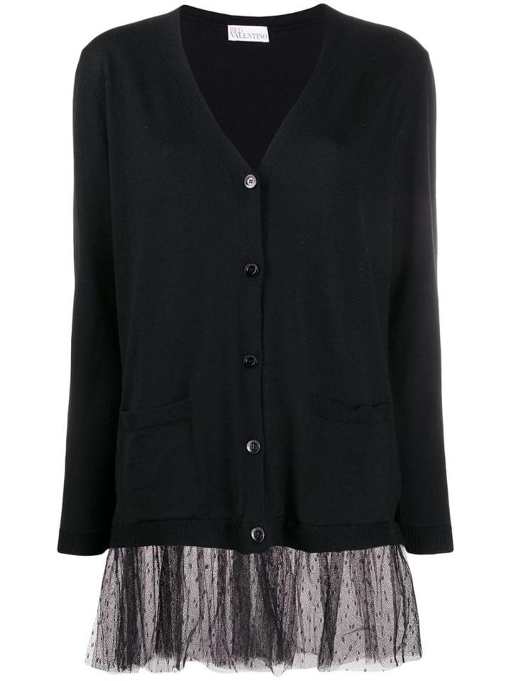 Red Valentino Red(v) Tulle Detail Cardigan - Black