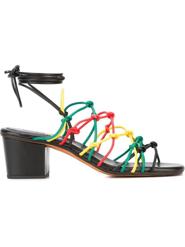 Chloé Jamie Strappy Sandals, Women's, Size: 40, Black, Calf Leather/leather