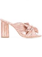 Loeffler Randall Penny Bow-embellished Mules - Pink