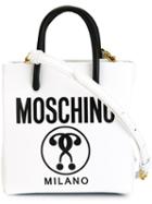 Moschino Double Question Mark Print Tote, Women's, White