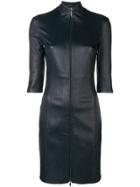 Arma Zip Fitted Dress - Blue