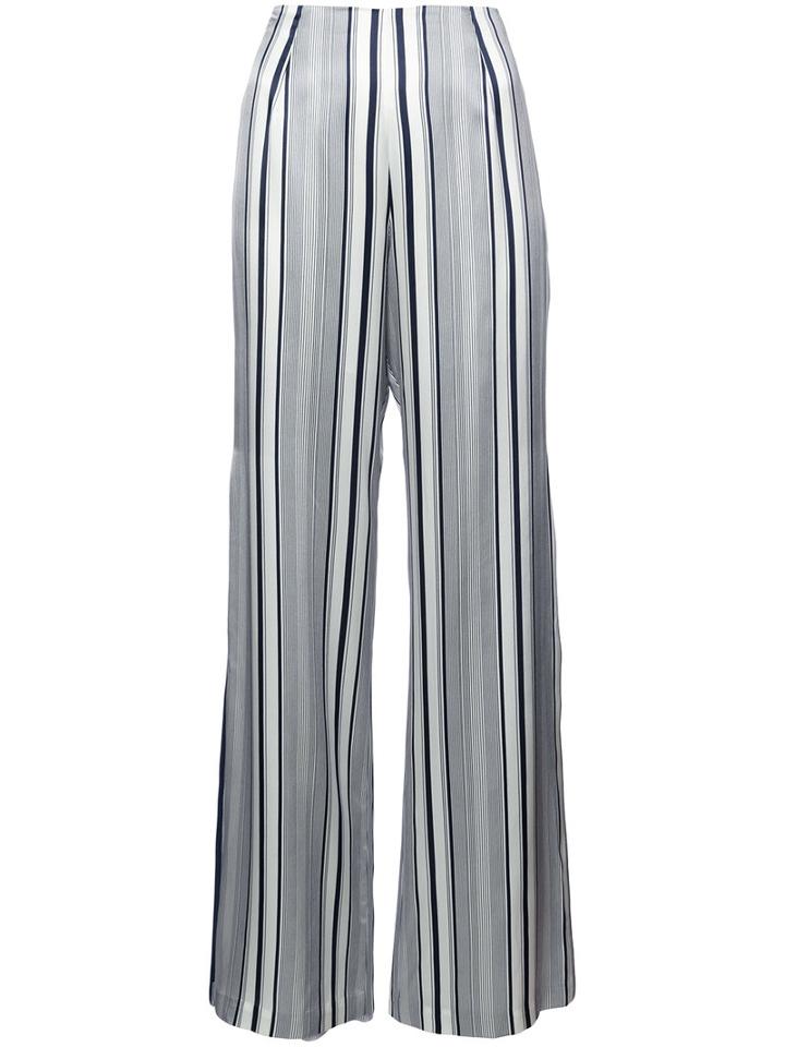Jonathan Simkhai - Striped Palazzo Pants - Women - Silk - 6, White, Silk