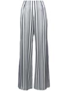 Jonathan Simkhai - Striped Palazzo Pants - Women - Silk - 6, White, Silk