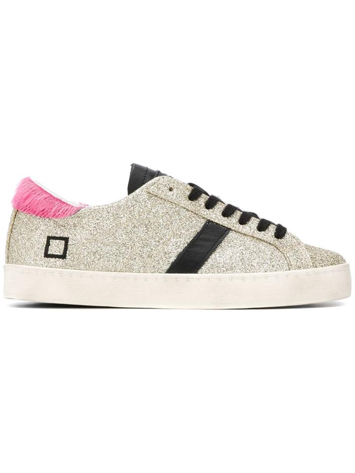 D.a.t.e. Lace-up Glitter Sneakers - Metallic