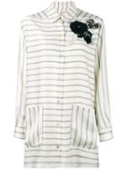 Antonio Marras - Oversized Corsage Shirt - Women - Polyester - 44, Nude/neutrals, Polyester