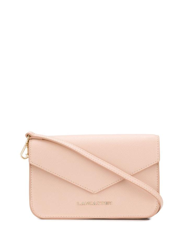 Lancaster Logo Plaque Envelope Bag - Pink