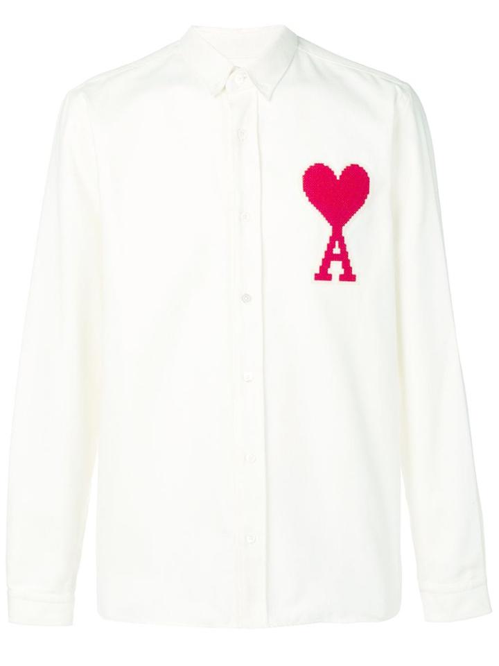 Ami Alexandre Mattiussi Button-down Shirt Ami De Coeur Patch -