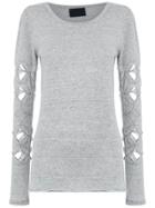 Andrea Bogosian Cut Out Longsleeved T-shirt - Grey