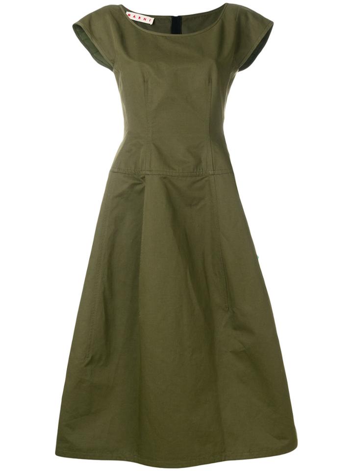 Marni Leaf Midi Dress - Green