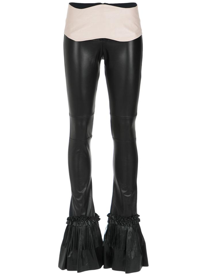 Andrea Bogosian Fringed-leg Trousers - Black