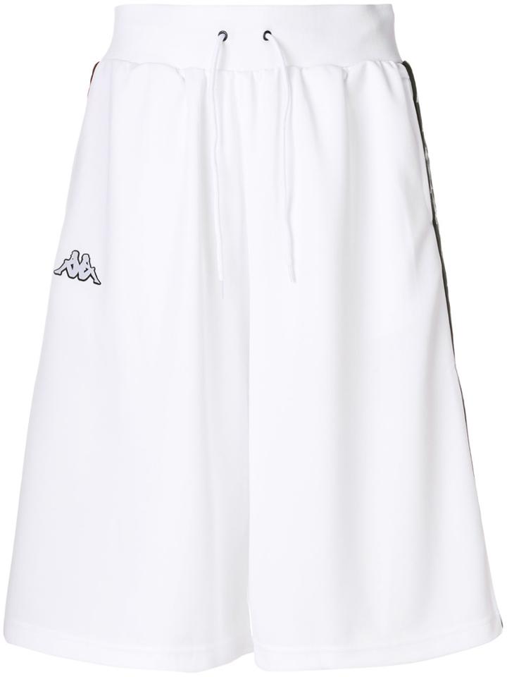 Kappa Logo Cropped Track Trousers - White