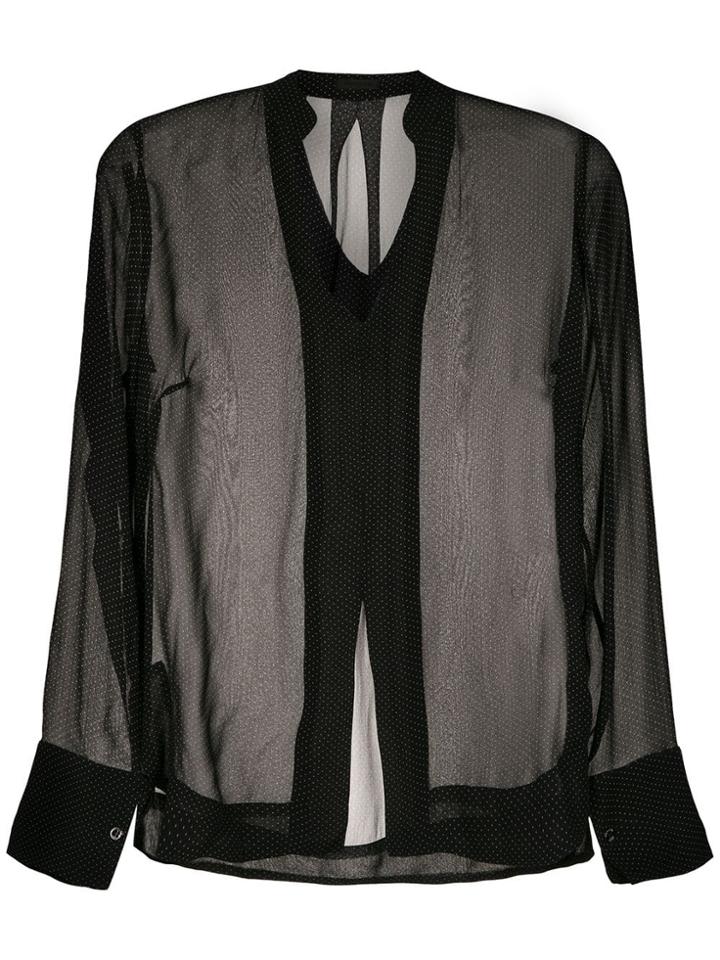 Osklen Sheer Blouse - Black