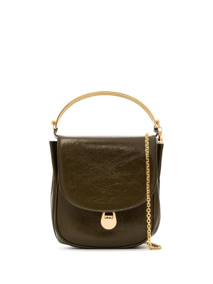 Bienen Davis Olive Green Charlie's Angel Leather Crossbody Bag