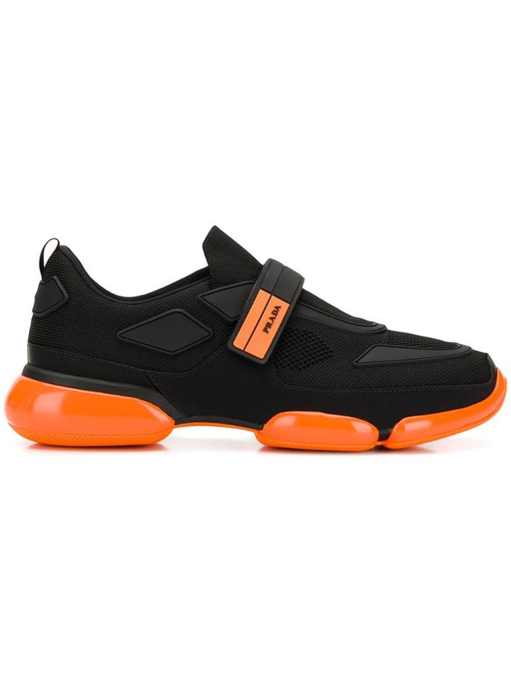 Prada Knit Fabric Cloudbust Sneakers - Black