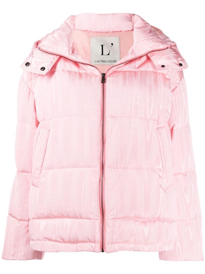 L'autre Chose Reflective Bomber Jacket - Pink